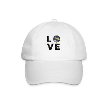 Liebe Volleyball - Baseballkappe - Weiß/Weiß - Vorne
