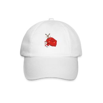 Frohe Weihnachten - Baseballkappe - Weiß/Weiß - Vorne