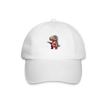 Confused T-Rex - Baseball Cap - white/white - Front