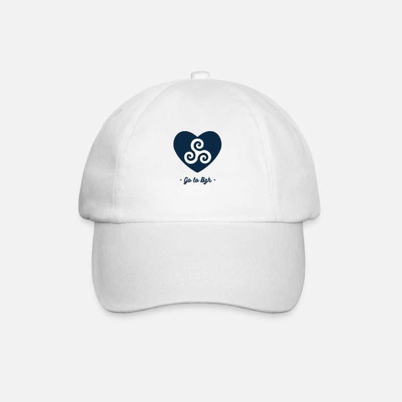 Cœur Triskell Breton - Casquette classique - blanc/blanc