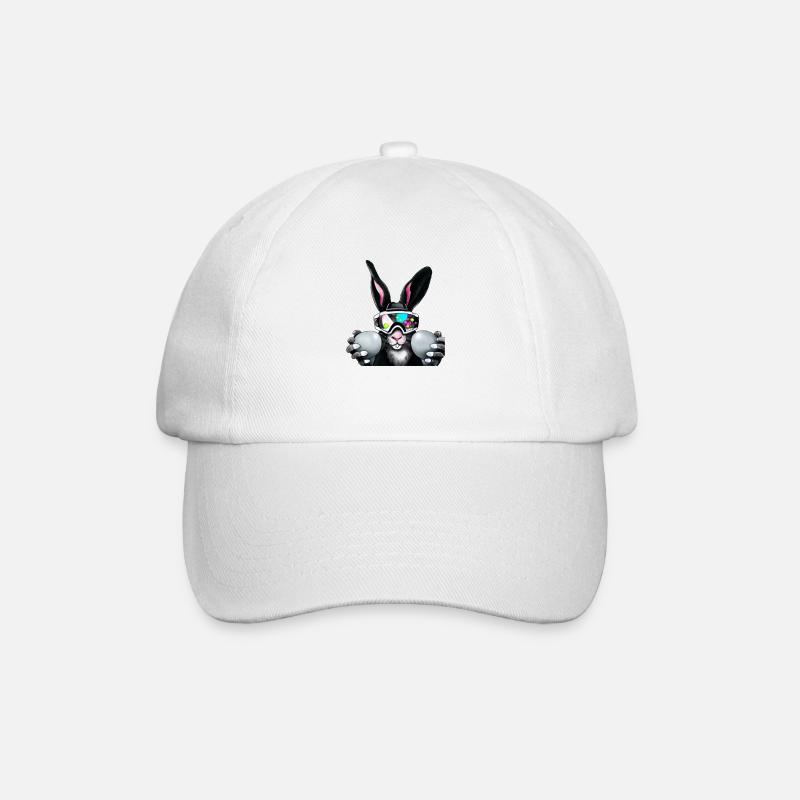Oster Hase_05 - Baseballkappe - Weiß/Weiß