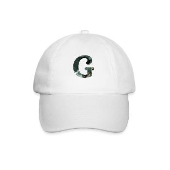 Lettre g marbré vert - Casquette classique - blanc/blanc - Devant