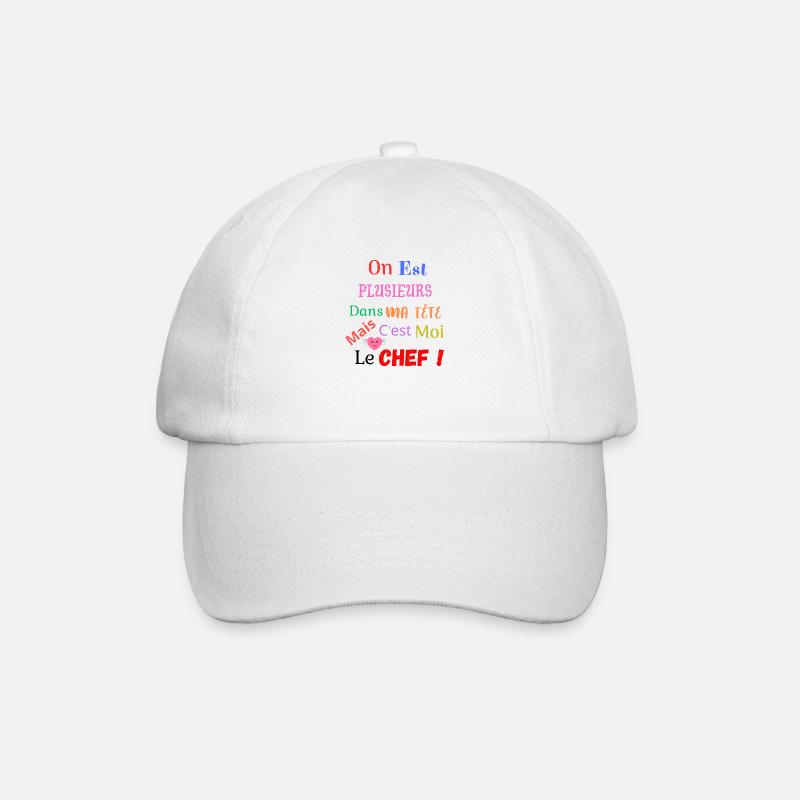 On est plusieurs dans ma tête - Casquette classique - blanc/blanc