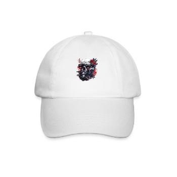 Skull Hipster Me Lunettes de soleil et roses - Casquette classique - blanc/blanc - Devant