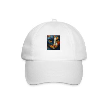 Chat Cubiste - Casquette classique - blanc/blanc - Devant