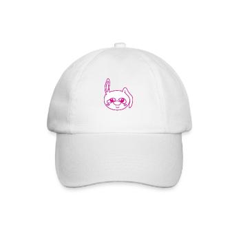 Süßer Hase - Baseballkappe - Weiß/Weiß - Vorne