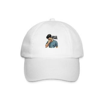 Facepalm Digga - Baseball Cap - white/white - Front