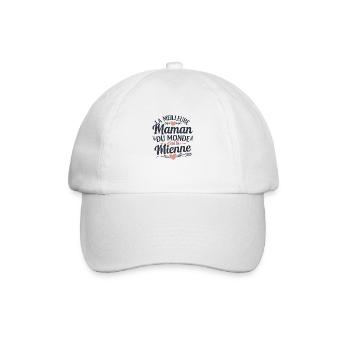 Für die beste Mama - Berührendes Geschenk - Baseballkappe - Weiß/Weiß - Vorne