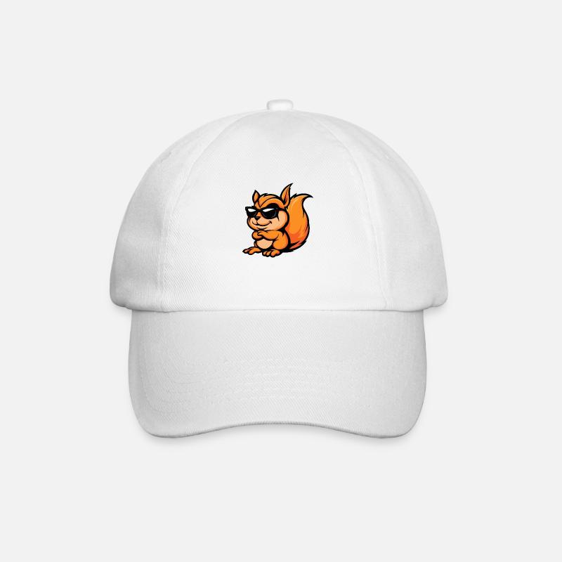Écureuil Bande dessinée Cool - Casquette classique - blanc/blanc