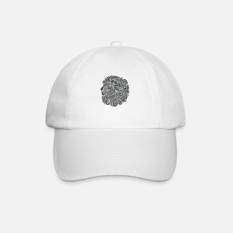 Löwe Tribal - Baseballkappe - Weiß/Weiß