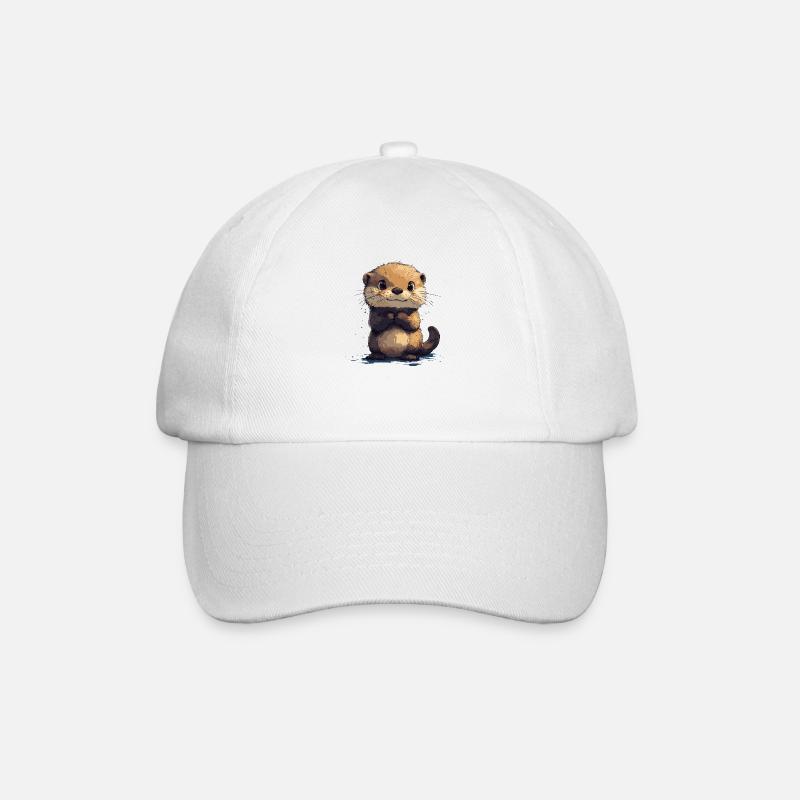 Baby Otter - Baseball Cap - white/white