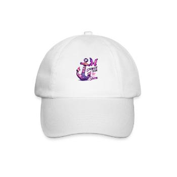 Cancer awareness breast phrase Stronger Than Storm - Baseball Cap - white/white - Front