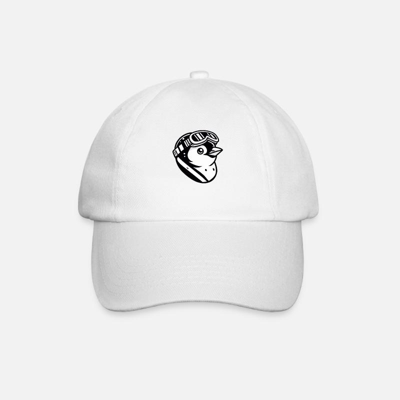 Penguin Head - Baseball Cap - white/white