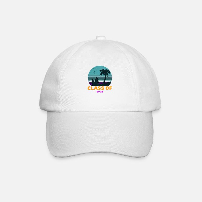 Classe de 2025 ciel bleu coucher de soleil - Casquette classique - blanc/blanc