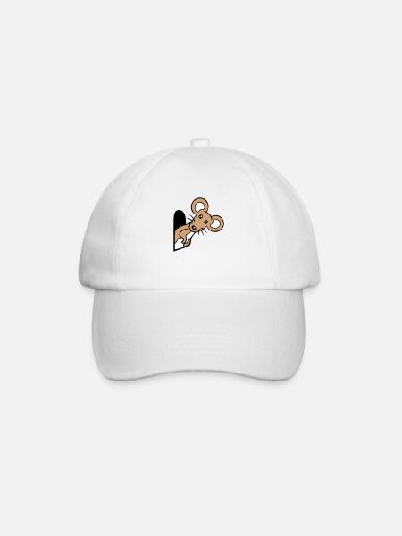Trou de souris Trou de souris Trou de souris Peeps Mignon Drôle Bande dessinée - Casquette classique - blanc/blanc