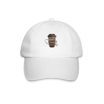 Half Caregiver Half Coffee Caregiving Carer - Baseball Cap - white/white - Front
