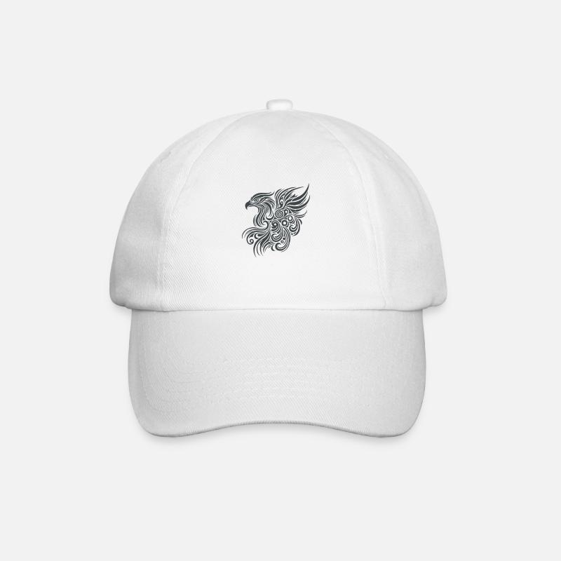 adler tribal - Baseballkappe - Weiß/Weiß