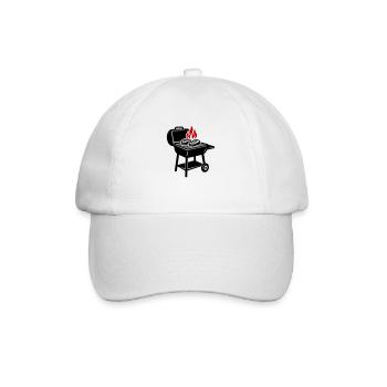 Grilling Steak Flame - Baseball Cap - white/white - Front