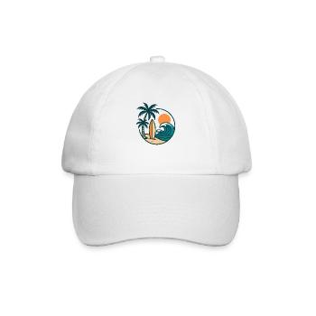 Planche de surf de l’île - Casquette classique - blanc/blanc - Devant