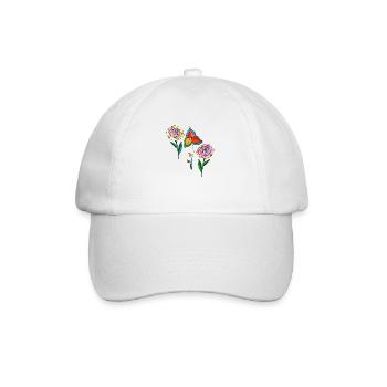 Fleur - Casquette classique - blanc/blanc - Devant
