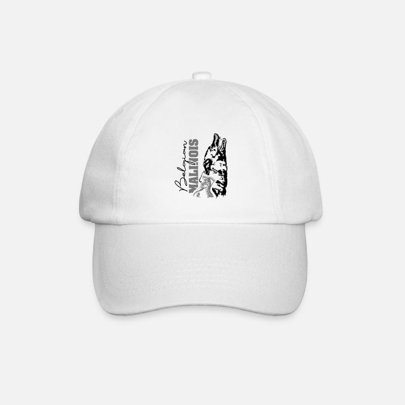 Le MALINOIS BELGE aboie le service de protection de Wilsign - Casquette classique - blanc/blanc