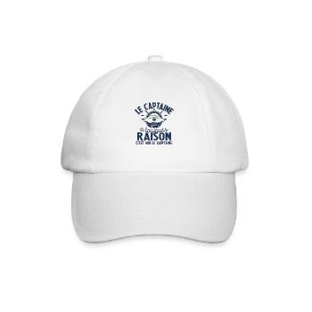 Le Capitaine A Toujours Raison C'est Moi Captain - Casquette classique - blanc/blanc - Devant