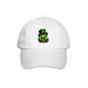 Magie des grenouilles le jour de la Saint-Patrick - Casquette classique - blanc/blanc - Devant