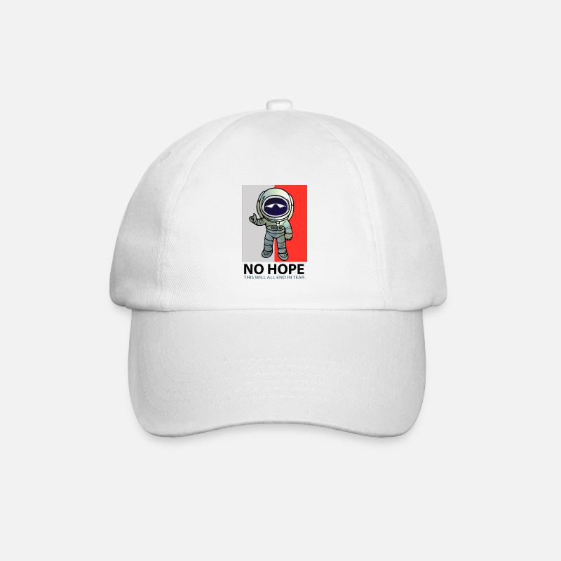 No Hope mit Astronaut - Baseballkappe - Weiß/Weiß