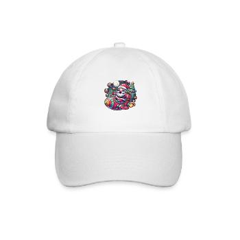 Funny Santa Claus comes with the spaceship - Baseball Cap - white/white - Front