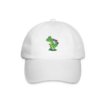 Unicorn, Dino, Dinosaur, T-Rex, Unicorn, Shirt - Baseball Cap - white/white - Front