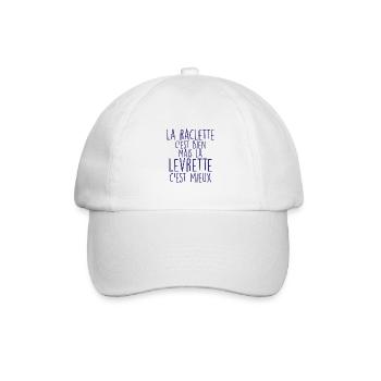 la raclette c'est bien mais la levrette cest mieux - Casquette classique - blanc/blanc - Devant