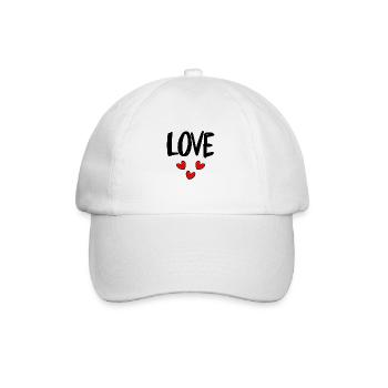 LIEBE. ICH LIEBE DICH. VALENTINSTAG. JUNGGESELLINNENABSCHIED. ICH LIEBE DICH. - Baseballkappe - Weiß/Weiß - Vorne