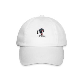 I love Bretagne bretonne amoureuse - Baseball Cap - white/white - Front