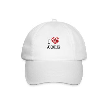i love Josselin von I Love Bretagne - Baseballkappe - Weiß/Weiß - Vorne