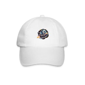 Petit astronaute heureux dans un vaisseau spatial - Casquette classique - blanc/blanc - Devant