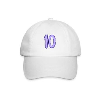10. 10 JAHRE. 10. JAHRESTAG. 10-JÄHRIGES JUBILÄUM. - Baseballkappe - Weiß/Weiß - Vorne