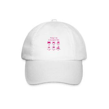 Katzen, Katzen, Katzen (pink) - Baseballkappe - Weiß/Weiß - Vorne