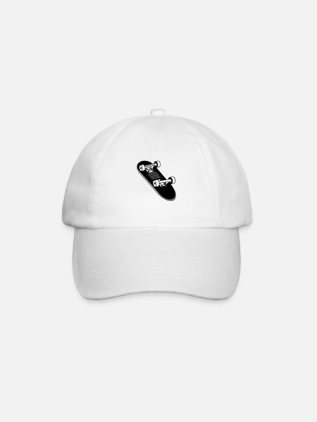 Skateboard - Baseballkappe - Weiß/Weiß