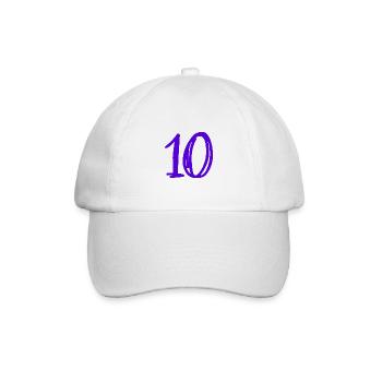 10 JAHRE. 10-JÄHRIGES JUBILÄUM. GEBURTSTAG 10 JAHRE. 10 - Baseballkappe - Weiß/Weiß - Vorne