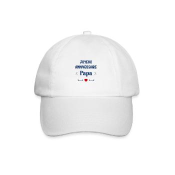 Joyeux Anniversaire papa - Casquette classique - blanc/blanc - Devant