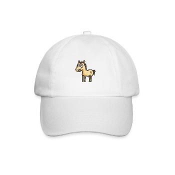 Cheval Halloween Bande dessinée Zombie - Casquette classique - blanc/blanc - Devant