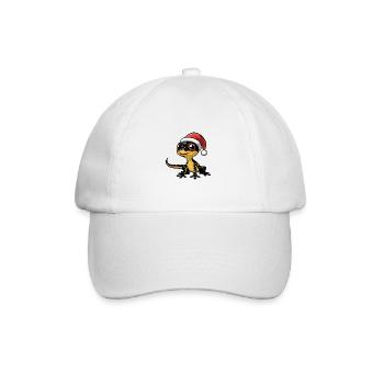 Echse Weihnachten - Baseballkappe - Weiß/Weiß - Vorne
