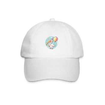 Bande dessinée d’anniversaire d’oiseau pélican - Casquette classique - blanc/blanc - Devant