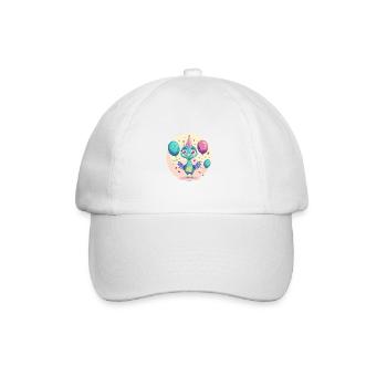 Bande dessinée d’anniversaire de l’oiseau paon - Casquette classique - blanc/blanc - Devant