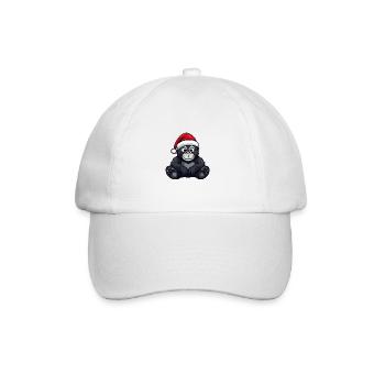 Gorilla Weihnachten Christmas - Baseball Cap - white/white - Front