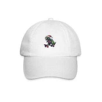 Dinosaure stégosaure Noël drôle - Casquette classique - blanc/blanc - Devant
