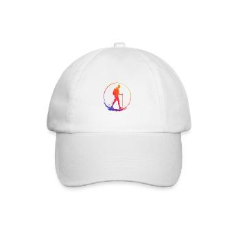 Nordic Walking Silhouette Colorful - Baseball Cap - white/white - Front