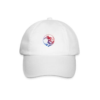 Silhouette de snowboard colorée - Casquette classique - blanc/blanc - Devant