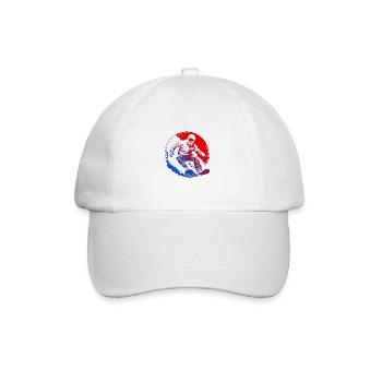 Silhouette de snowboard colorée - Casquette classique - blanc/blanc - Devant
