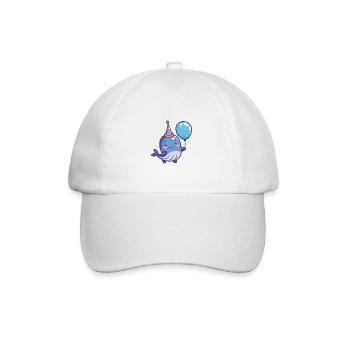 Whale Birthday Baby - Baseball Cap - white/white - Front